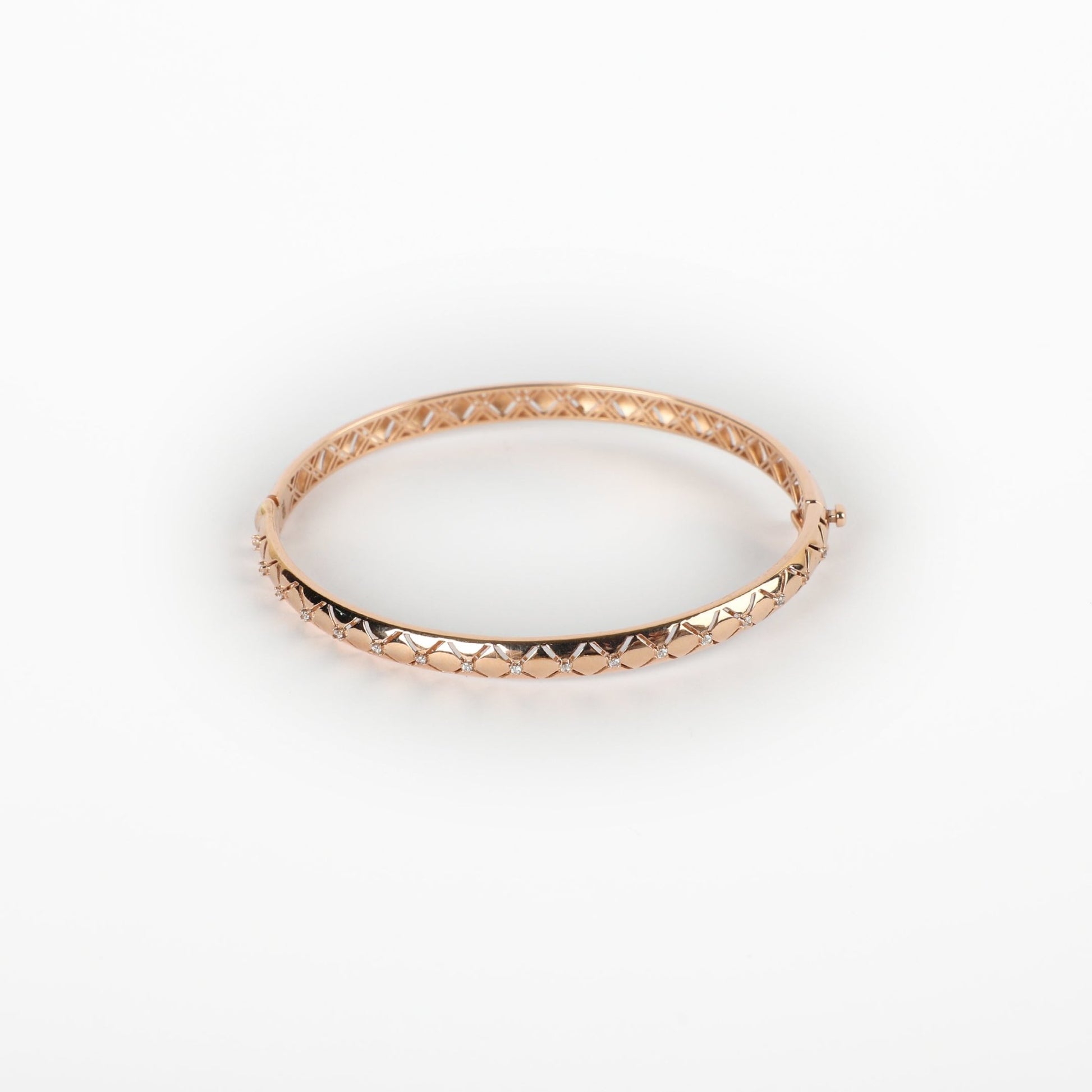 X BANGLE - ROSE GOLD - Al Khatib Gold